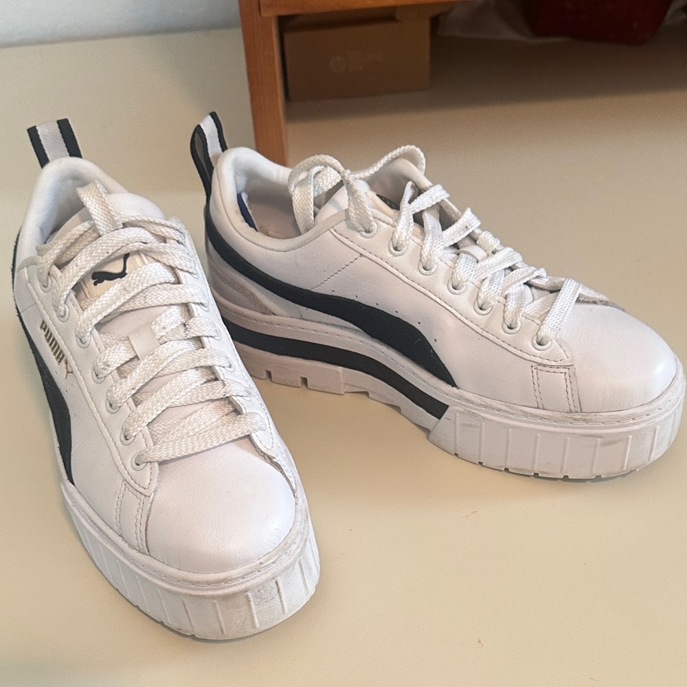 Puma Women’s White and Black Sneakers